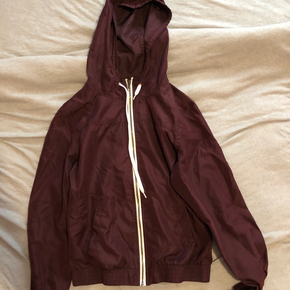 Burgundy windbreaker